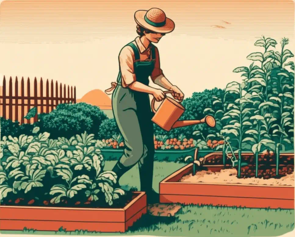 A well-organized small garden with efficient layout